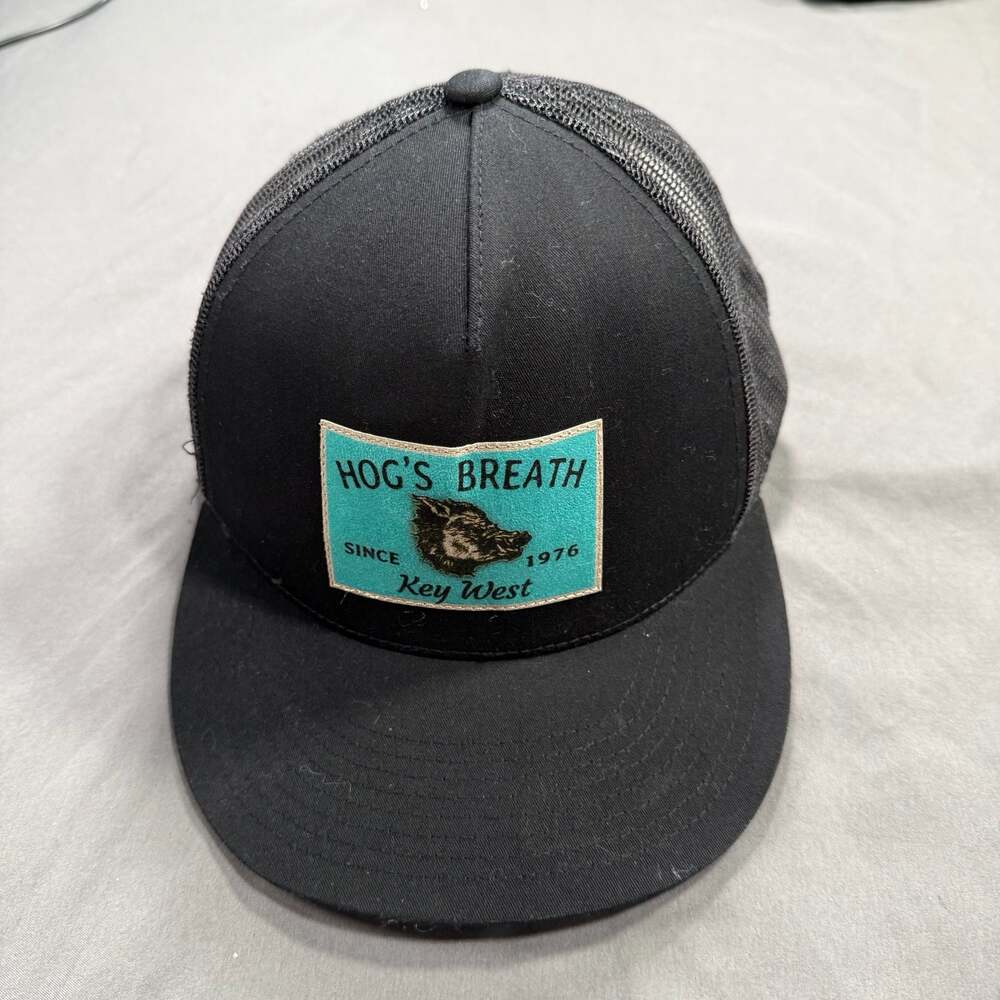 Hog's Breath Saloon Key West Trucker Hat Snapback Cap Black